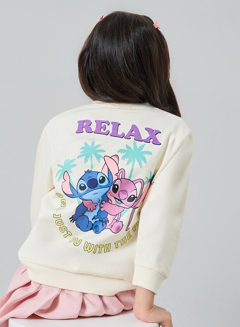 ستايلي سويت شيرت قطني بطبعة جرافيك ليلو آند ستيتش - Image 5